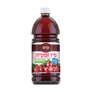 מיץ חמוציות ללא תוספת סוכר, דל קלוריות מיוצר מרכז פרי כרם