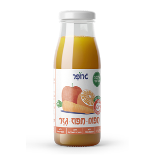 מיץ תפוח גזר תפוז אורגני