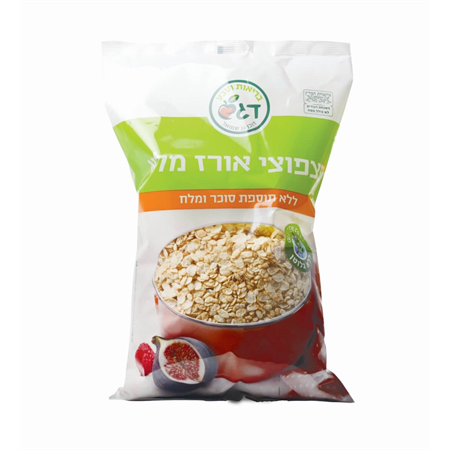 פצפוצי אורז מלא ללא סוכר ומלח